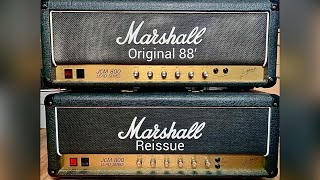 Marshall JCM 800 2203 original vs reissue comparison [upl. by Ainirtac]