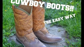 DIY COWBOY BOOTS  Fck The System Style [upl. by Dorahs377]