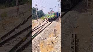 Rail working 💪passengertrain alco indian indianrailways publictransport [upl. by Ailemak]