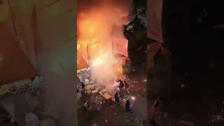 Massive fire and explosion in fire cracker store diwali [upl. by Loferski38]