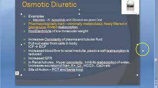 Pharmacology 651 a Osmotic Diuretic Mannitol Glycerol Isosorbide Head Cerebral edema [upl. by Ahtnahc]