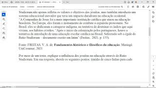 ATIVIDADE 1  PED  FUNDAMENTOS HISTÓRICOS E FILOSÓFICOS DA EDUCAÇÃO  542024 [upl. by Joacimah]