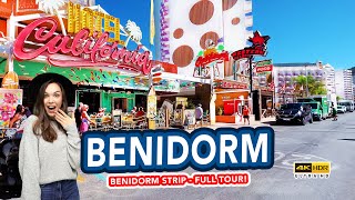 BENIDORM STRIP  Amazing Tour of hotels and bars in Benidorm Spain [upl. by Ekusoyr24]