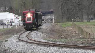 33024 4K East Broad Top GE 44tonner M7 leaving Orbisonia PA Station shorts short video show [upl. by Eibrad]