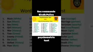 SSU COMMANDO psychometric test Word association test [upl. by Eetnod]