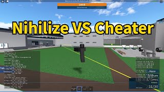 Roblox Prison Life Nihilize VS Cheater Daslol25s vs Riot montage music [upl. by Stinky]