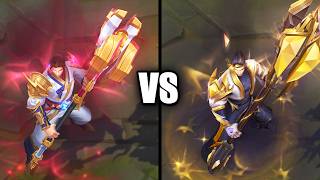 T1 Jayce vs Prestige T1 Jayce Skins Comparison League of Legends [upl. by Haidabej]