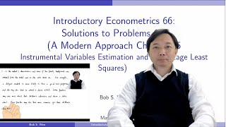 Solutions to Problems 68 Chapter 15 Instrumental Variables Estimation and Two Stage Least Squares [upl. by Cyb]