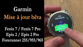 Garmin  mise à jour bêta transitions auto annulation de tour coach de sommeil [upl. by Rosalind]