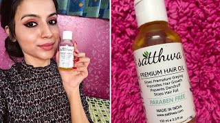 SATTHWA PREMIUM HAIR OIL REVIEW  Stop Hairfall Dandruff Premature Graying  Nidhi Chaudhary [upl. by Solly]