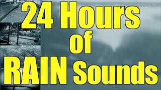 Heavy Pouring Rain and Thunder  24 Hours  quotRainquot quotRain Soundsquot quotSleep Soundsquot [upl. by Leitao]