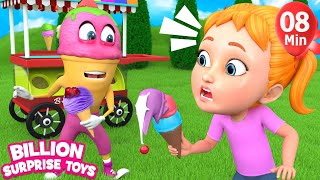 Ice Cream Song at the Park  BillionSurpriseToys Nursery Rhymes Kids Songs [upl. by Kling]