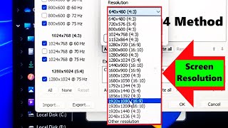 How to Fix Screen Resolution Problem Windows 10 11 4 Method [upl. by Ailem]