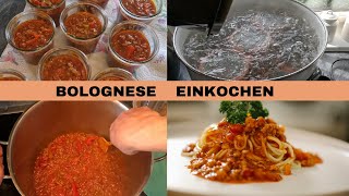 Bolognese einkochen haltbar machen Preppen [upl. by Adnerak]