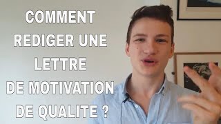 Conseils pour rédiger une lettre de motivation  Que mentionner dans une lettre de motivation [upl. by Namyaw]