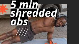 5 min SHREDDED ABS Workout  No equipment [upl. by Carmine]