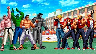 KOF Mugen Goro Daemon Team vs Terry Bogard Team [upl. by Wehner]