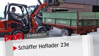 Schäffer AkkuHoflader 23e Lädt an der Dose  profi Fahrbericht [upl. by Yeh]