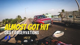 ALMOST GOT HIT  Kolkata City Ride  Batanagar to Sector V  Daily Observations 1 GoPro [upl. by Ahsinac]