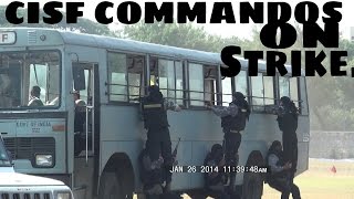 CISF COMMANDOS  BUS HIJACK  TERRORIST DRILL LIVE  NSG BLACK CAT COMMANDOS 🔥🔥 [upl. by Dore]