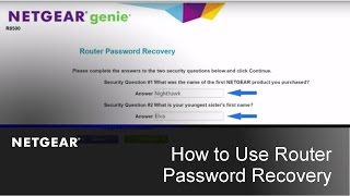 How to use the Router Password Recovery feature  NETGEAR [upl. by Grote]