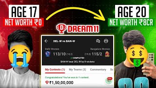 Age 17 Net Worth 0rs 🙁 Age 20 Net Worth 8cr 🤑  Dream11 Life changing Video  Dream11 Rank 1 Tricks [upl. by Solokin]