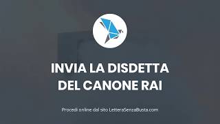 Come disdire il Canone RAI 2025 per non possesso TV [upl. by Asabi770]