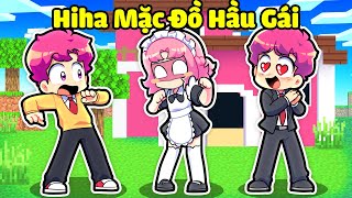 HIHA TROLL LÀNG HIHA AUT BẰNG CÁCH MẶC ĐỒ HẦU GÁI TRONG MINECRAFTLÀNG HIHA MẶC HẦU GÁI 🤣🤩 [upl. by Onil]