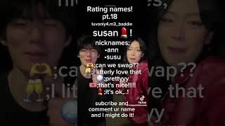 Rating names pt18 dti fypviralシ halloweenupdate blowthisaccountup SusanAchakZai [upl. by Anderer669]