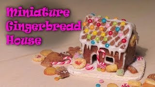 Miniature Gingerbread House  Polymer Clay Tutorial [upl. by Pete]