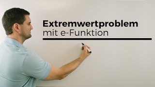 Extremwertproblem mit eFunktion Extremalproblem Mathehilfe online  Mathe by Daniel Jung [upl. by Barimah]