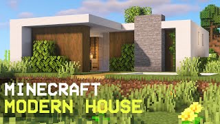 Minecraft How to build a Modern Survival House  Tutorial [upl. by Hanima581]