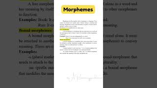 Morphemes Language and Linguistics Instant Essay Exam Success ARsummaryguidance shorts Viral [upl. by Veats]