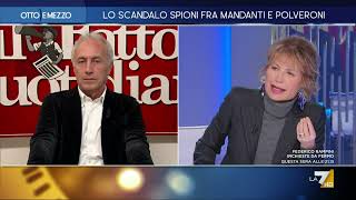 Scandalo spioni Travaglio quotPd mandante del complotto contro la destra Non è il mandante [upl. by Halie]