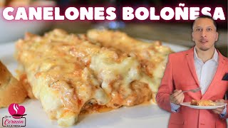 💛 Cómo hacer CANELONES A LA BOLOÑESA 🌟🍾 [upl. by Lathan]