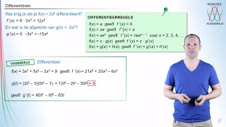 Differentiëren  differentieerregels toepassen wiskunde AB  WiskundeAcademie [upl. by Llorrac]