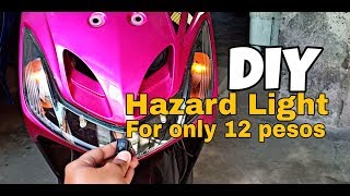 DIY hazard light in mio sporty  for only 12 pesos  supertipid [upl. by Buchbinder]