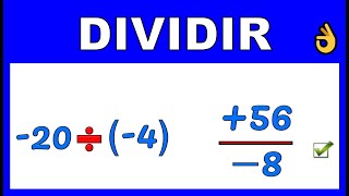 DIVISION DE NUMEROS POSITIVOS Y NEGATIVOS [upl. by Bailey]