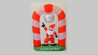 Gemmy Christmas Inflatable Disco Ball Santa [upl. by Lesirg995]