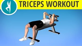 Arms Workout at Home Tricep Dumbbell Extension [upl. by Ahtoelc198]