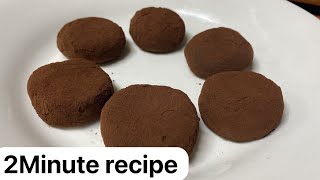 Two ingredients sweetened Condensed milk Chocolate Truffle recipe [upl. by Bruyn334]