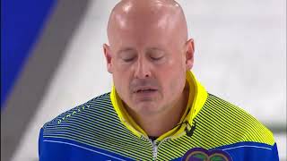 AGITopShots  2022 Tim Hortons Brier  March 7  AB  Kevin Koe quadruple takeout [upl. by Ainahs]