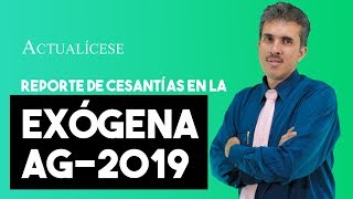 Cesantías ¿cómo se reportan en la información exógena de 2019 [upl. by Bolanger200]