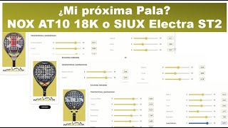 ¿Mi próxima pala ¿NOX AT10 18K o SIUX Electra ST2 [upl. by Lumpkin]