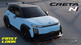 HYUNDAI CRETA N line FIRST LOOK   CRETA N LINE HYUNDAI CRETA 2024 I BAGRAWALA DESIGNS [upl. by Ailes115]