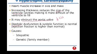 Adult Health Nursing  Lecture 18 Cardiomyopathies  Infectious Heart disease [upl. by Hieronymus]