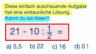 Diese einfach ausschauende Aufgabe hat eine erstaunliche Lösung Kannst du sie lösen [upl. by Yelyab]