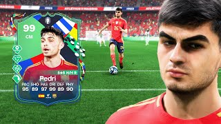 FULLY UPGRADED 99 PATH TO GLORY PEDRI PLAYER REVIEW  EA FC 24 ULTIMATE TEAM [upl. by Enella]