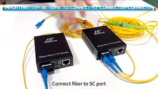 Dual SC Single Mode Fiber Media Converter Installation Guide [upl. by Mcripley]