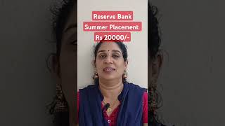 RBI Summer Internship Rs 20000 [upl. by Edialeda127]